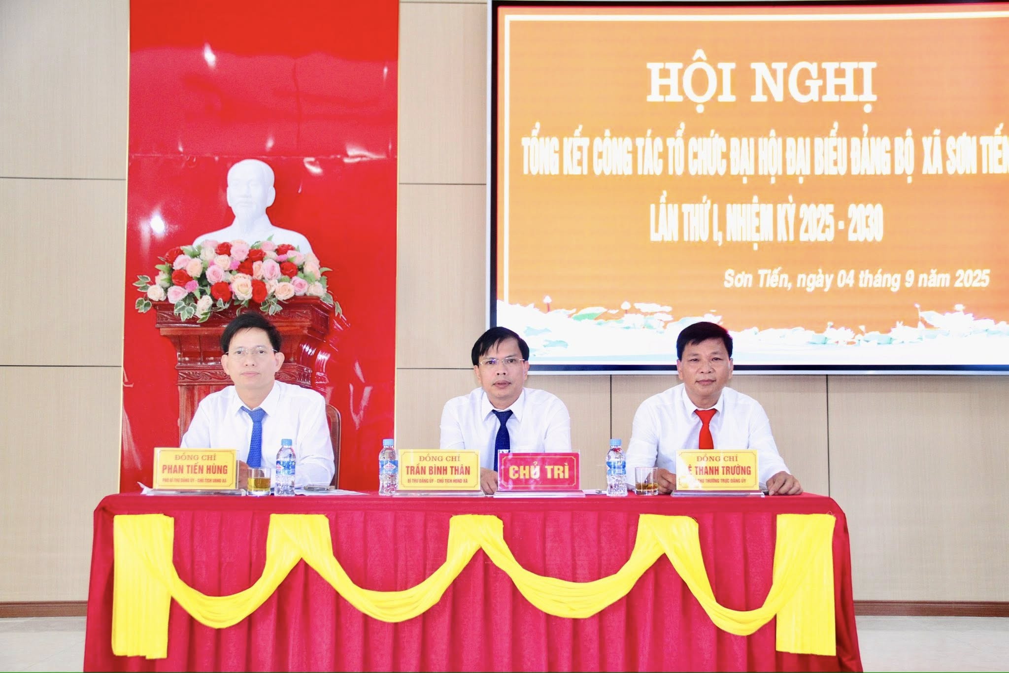 Xã Sơn Tiến tổng kết công tác tổ chức Đại hội đại biểu Đảng bộ xã lần thứ nhất
