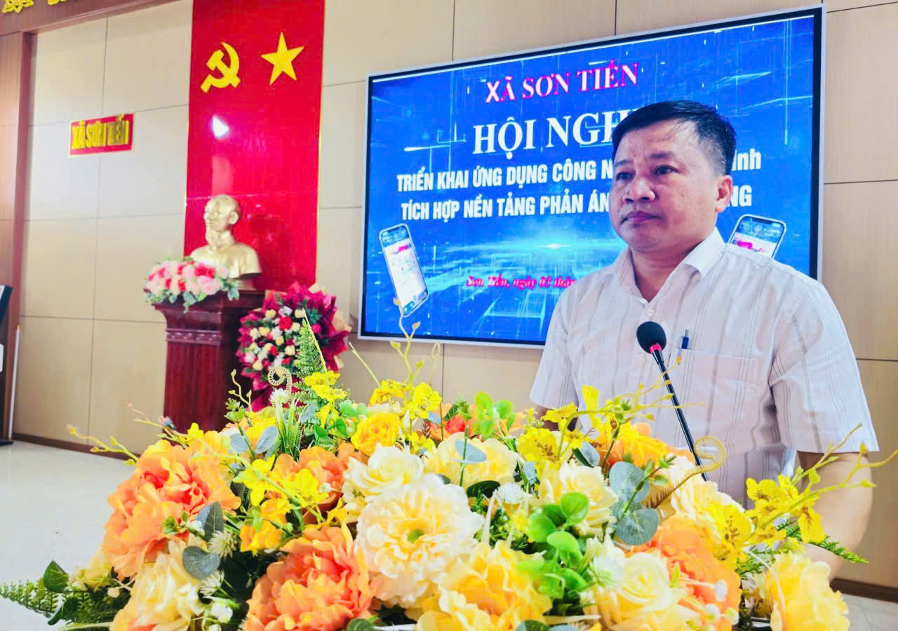 SƠN TIẾN TỔ CHỨC TẬP HUẤN TRIỂN KHAI ỨNG DỤNG CÔNG DÂN SỐ (I-HATINH) GẮN VỚI ỨNG DỤNG TRÍ TUỆ NHÂN TẠO