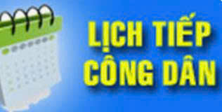 Lịch tiếp công dân