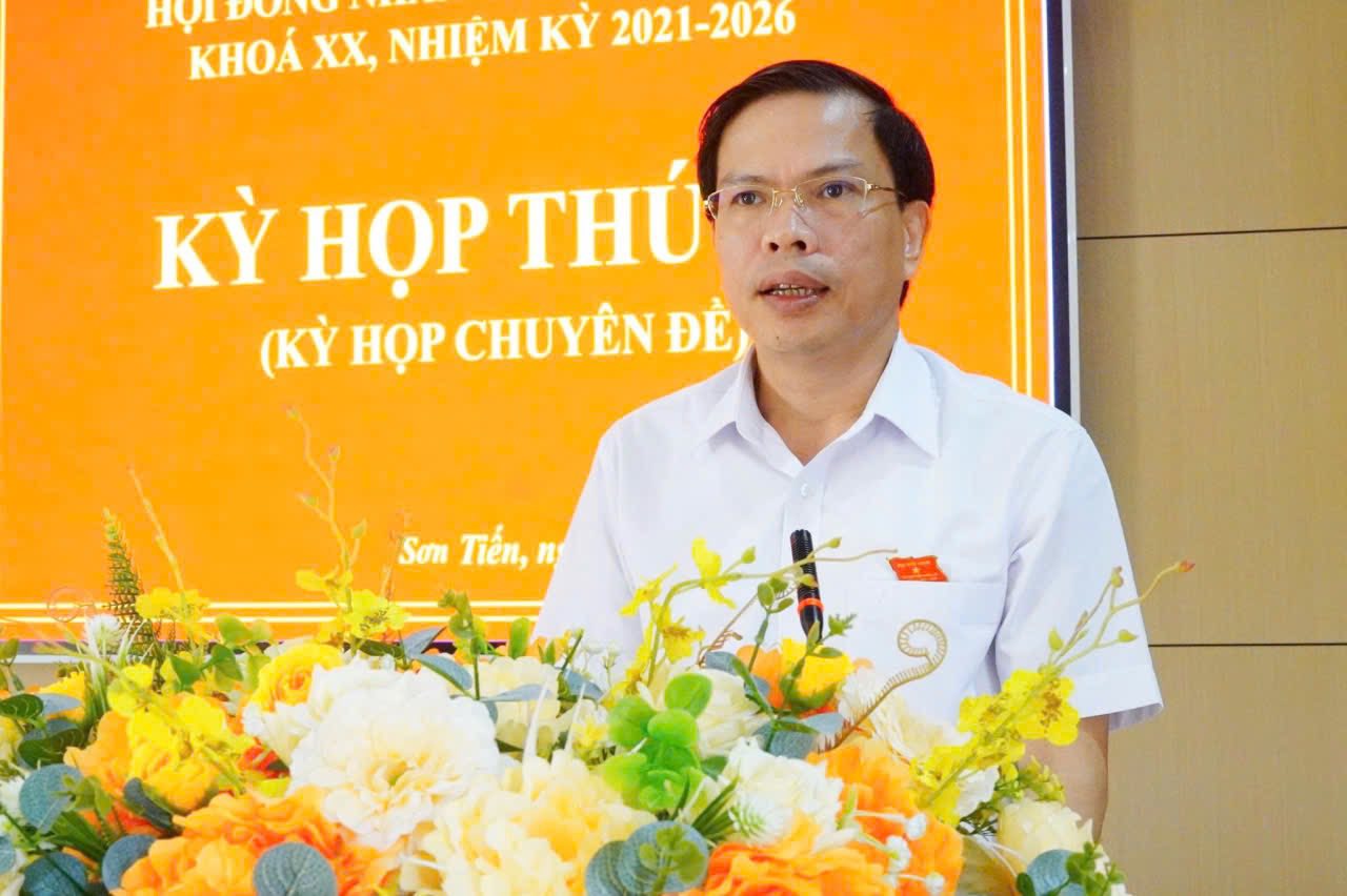 HĐND xã Sơn Tiến tổ chức Kỳ họp chuyên đề