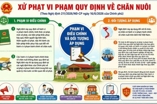 Nghị định số 211/2026/NĐ-CP quy định xử phạt vi phạm hành chính về chăn nuôi 