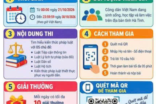 UBND xã Sơn Tiến phát động hưởng ứng cuộc thi trực tuyến "Điểm hẹn pháp luật" năm 2026