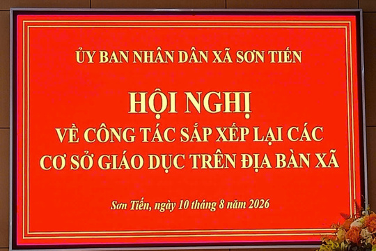 Xã Sơn Tiến triển khai công tác chuẩn bị sắp xếp các cơ sở giáo dục trên địa bàn.