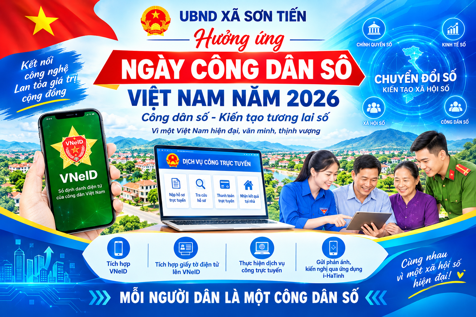 Sơn Tiến lan tỏa tinh thần công dân số, thúc đẩy chuyển đổi số vì lợi ích của Nhân dân