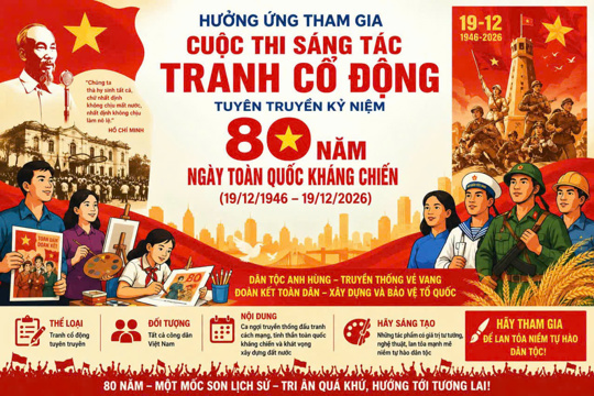 Hưởng ứng tham gia Cuộc thi sáng tác tranh, cổ động tuyên truyền kỷ niệm 80 năm Ngày Toàn quốc kháng chiến  19/12/1946 - 19/12/2026