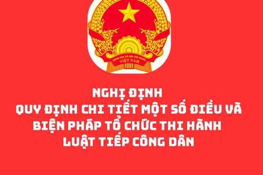 Nghị định Quy định chi tiết một số điều và biện pháp tổ chức thi hành Luật Tiếp công dân