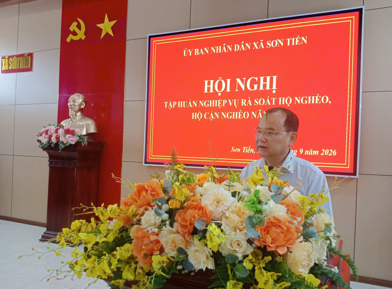 Sơn Tiến tập huấn rà soát hộ nghèo, hộ cận nghèo năm 2026