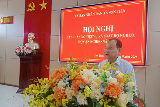 Sơn Tiến tập huấn rà soát hộ nghèo, hộ cận nghèo năm 2026 