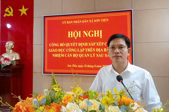 Sơn Tiến hoàn thành sắp xếp, sáp nhập các trường học - sẵn sàng cho năm học mới.