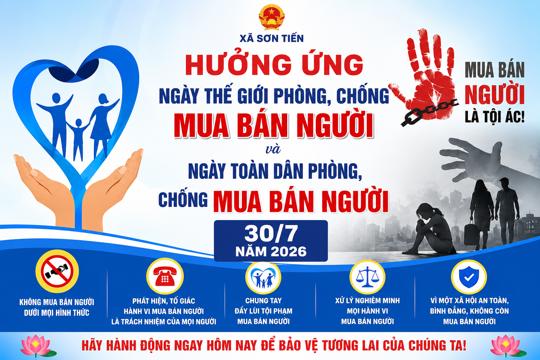 Hưởng ứng Ngày thế giới phòng, chống mua bán người và Ngày toàn dân phòng, chống mua bán người 30/7 năm 2026
