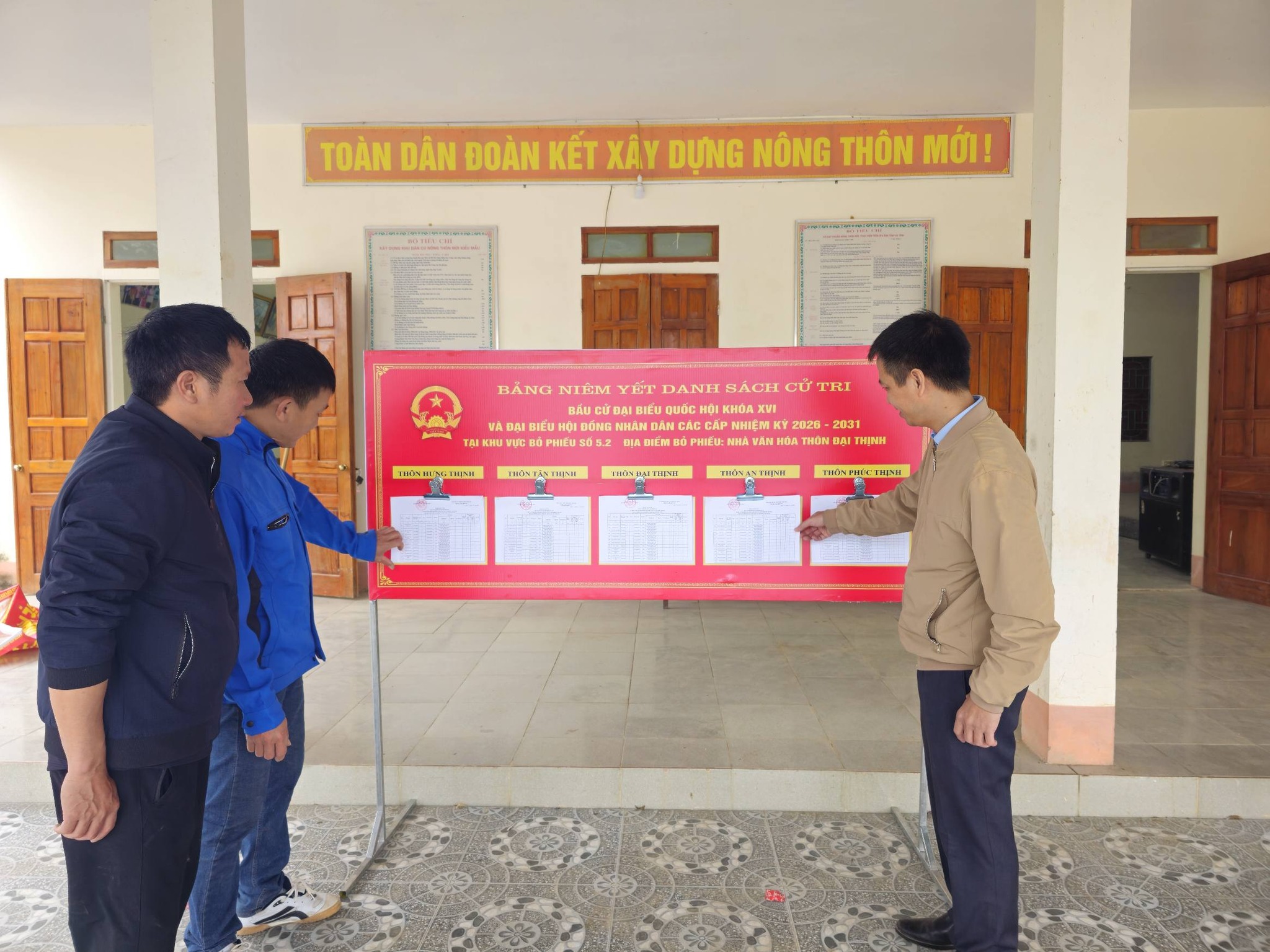 XÃ SƠN TIẾN HOÀN THÀNH LẬP DANH SÁCH CỬ TRI, ĐỒNG LOẠT NIÊM YẾT TỪ 7H30' NGÀY 03/02/2026 